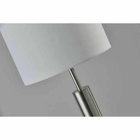 Homeroots Brushed Steel Metal Floor Lamp10.5 x 10.5 x 58 in. 372693